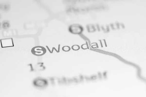 Woodall Reino Unido Sobre Mapa Geografia — Fotografia de Stock