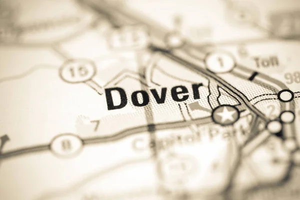 Dover. Delaware. USA on a geography map