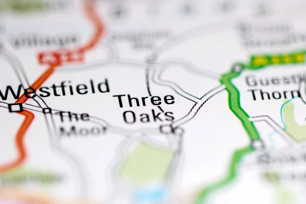 3人のオーク 地理地図上のイギリス — ストック写真