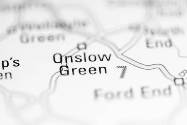 緑が遅い 地理地図上のイギリス — ストック写真
