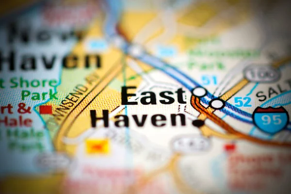 East Haven Mapa Geográfico Dos Eua — Fotografia de Stock