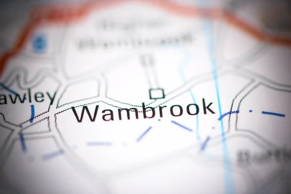 Вамбрук Велика Британія Географічній Карті — стокове фото