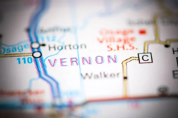 Vernon Missouri Abd Coğrafya Haritasında — Stok fotoğraf