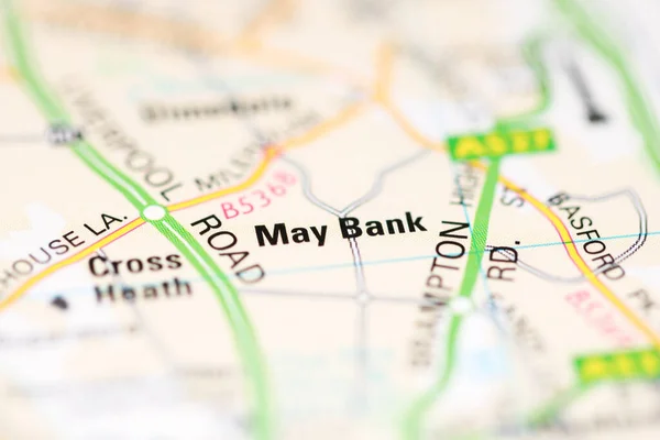 英国の地理地図上の5月銀行 — ストック写真