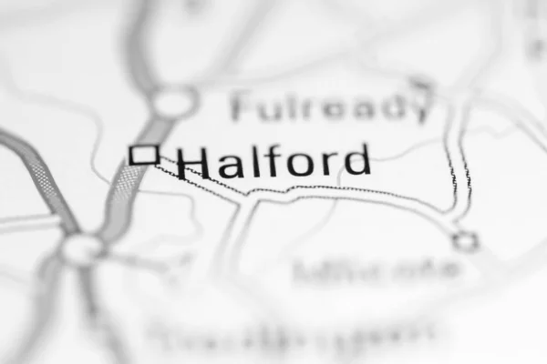Halford Großbritannien Auf Einer Geografischen Karte — Stockfoto
