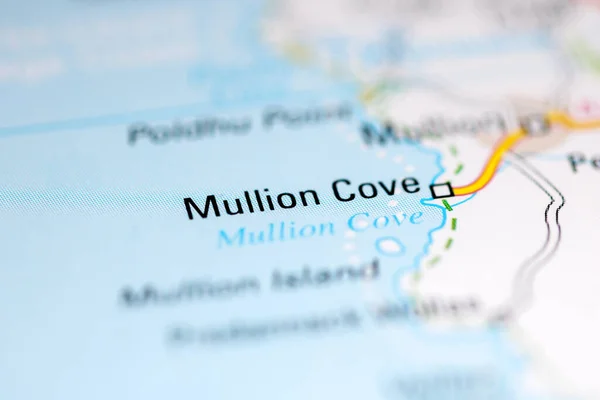 Mullion Cove Reino Unido Sobre Mapa Geografia — Fotografia de Stock