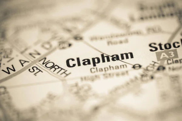 Clapham Map United Kingdom — Stock Photo, Image