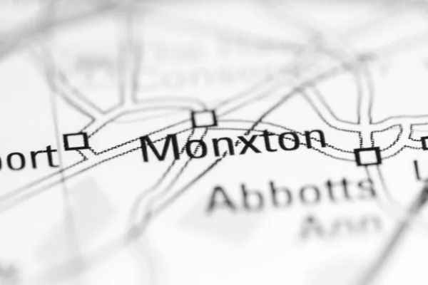Монкстон Велика Британія Географічній Карті — стокове фото