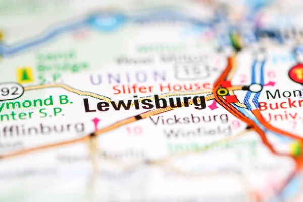 Лейсбург Пенсильванія Сша Географічній Карті — стокове фото