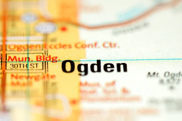 Ogden Mapa Geográfico Estados Unidos — Foto de Stock