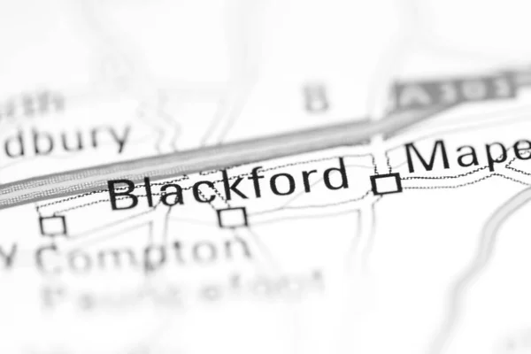Блэкфорд Великобритания Географической Карте — стоковое фото