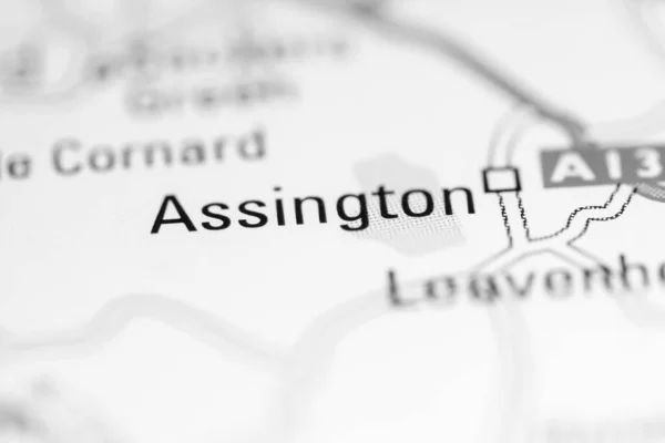 アシントンだ 地理地図上のイギリス — ストック写真