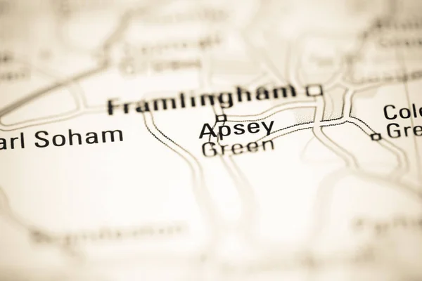 Apsey Green Γεωγραφικό Χάρτη Του Ηνωμένου Βασιλείου — Φωτογραφία Αρχείου