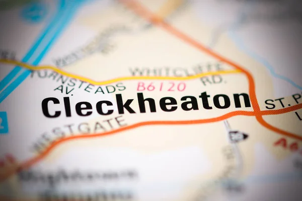 Cleckheaton Mapie Geograficznej Wielkiej Brytanii — Zdjęcie stockowe