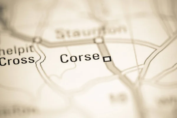 Corse Reino Unido Sobre Mapa Geografia — Fotografia de Stock