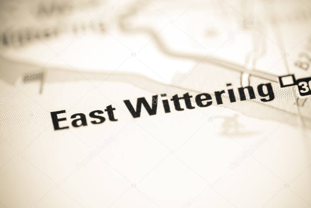 East Wittering. United Kingdom on a geography map