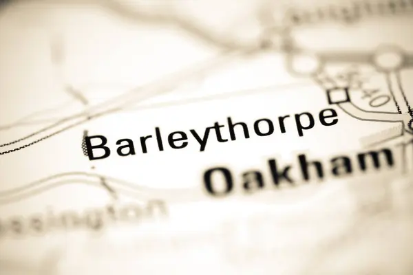 Barleythorpe Una Mappa Geografica Del Regno Unito — Foto Stock