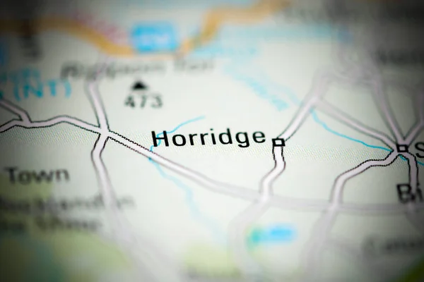 Horridge Reino Unido Sobre Mapa Geografia — Fotografia de Stock