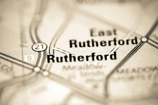 Rutherford Mapa Geográfico Dos Eua — Fotografia de Stock