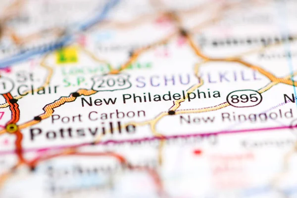 Nová Philadelphie Pensylvánie Usa Mapě Geografie — Stock fotografie