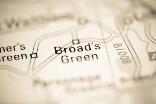 ブロード グリーン 地理地図上のイギリス — ストック写真