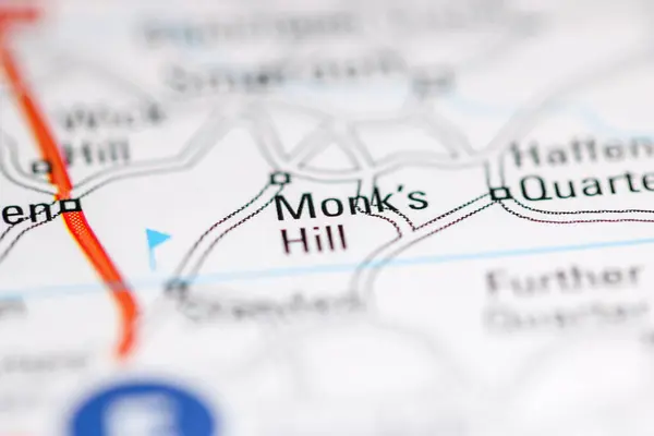 Пагорб Монка Велика Британія Географічній Карті — стокове фото