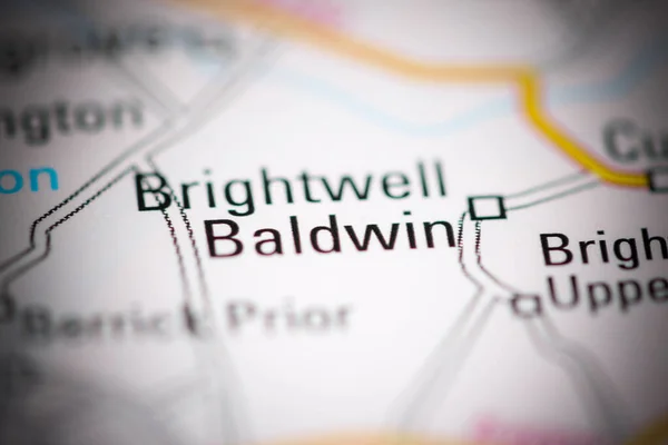 Брайтвелл Болдвін Велика Британія Географічній Карті — стокове фото