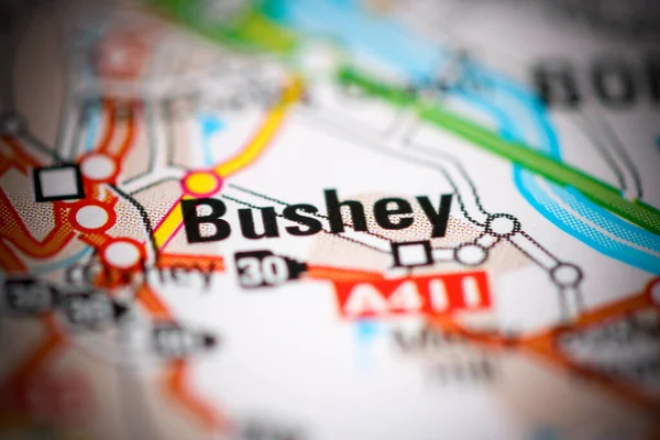 Bushey Regno Unito Una Carta Geografica — Foto Stock