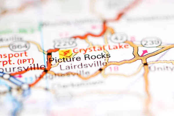 图片岩石 宾夕法尼亚地图上的美国 — 图库照片