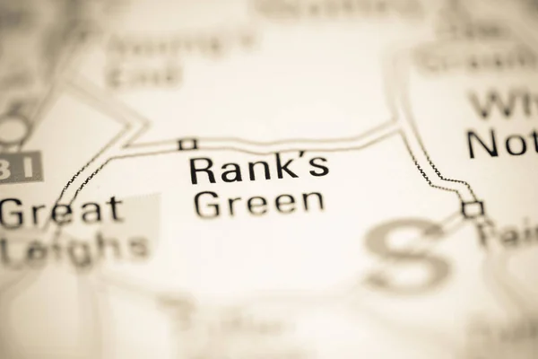 ランク グリーンだ 地理地図上のイギリス — ストック写真
