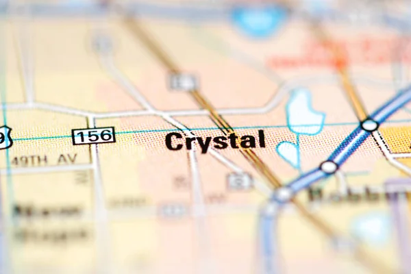 Crystal on a geographical map of USA