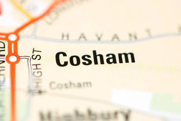 Cosam Γεωγραφικό Χάρτη Του Ηνωμένου Βασιλείου — Φωτογραφία Αρχείου