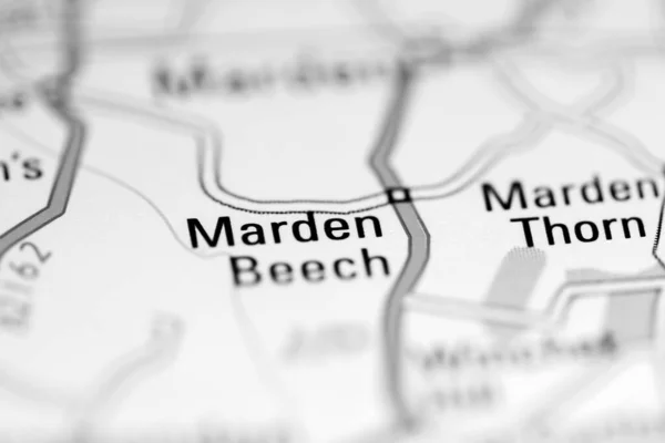 マーデン ビーチ 地理地図上のイギリス — ストック写真