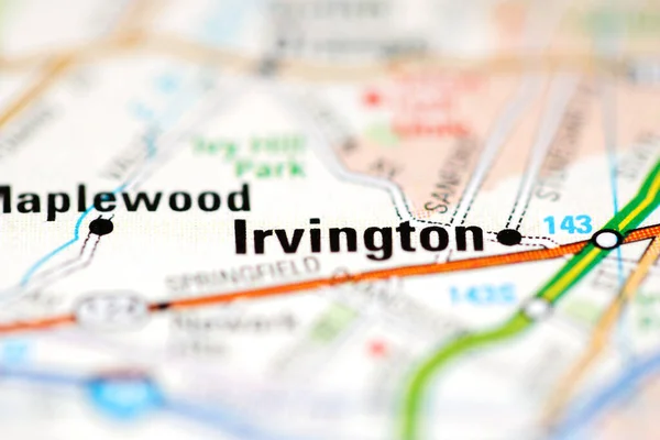 Irvington on a geographical map of USA