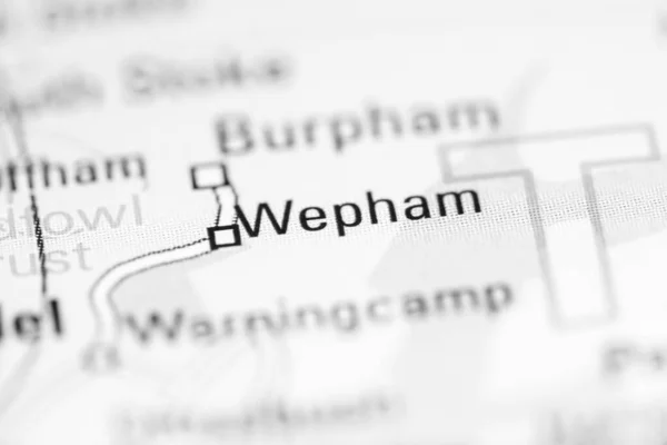 Wepham Großbritannien Auf Einer Geografischen Karte — Stockfoto