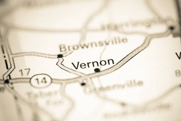 Jestem Vernon Delaware Stany Zjednoczone Mapie Geograficznej — Zdjęcie stockowe