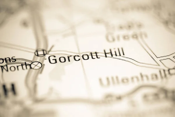 Gorcott Hill Regno Unito Una Carta Geografica — Foto Stock