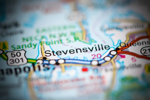スティーヴンスビル メリーランド州 地理地図上のアメリカ — ストック写真