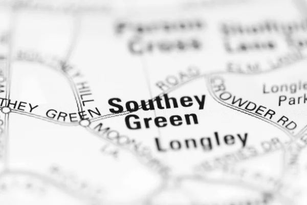 Southey Green Географічній Карті Великої Британії — стокове фото