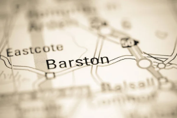 Barston Royaume Uni Sur Une Carte Géographique — Photo
