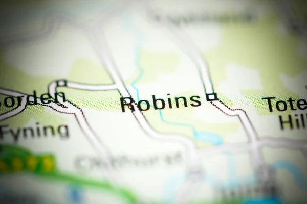 ロビンス 地理地図上のイギリス — ストック写真