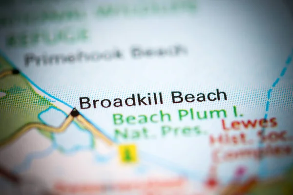 Broadkill Beach. Delaware. USA on a geography map