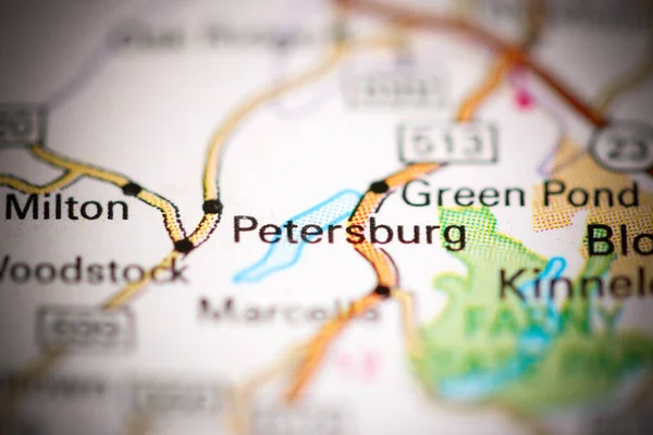 Petrohrad New Jersey Usa Mapě Geografie — Stock fotografie