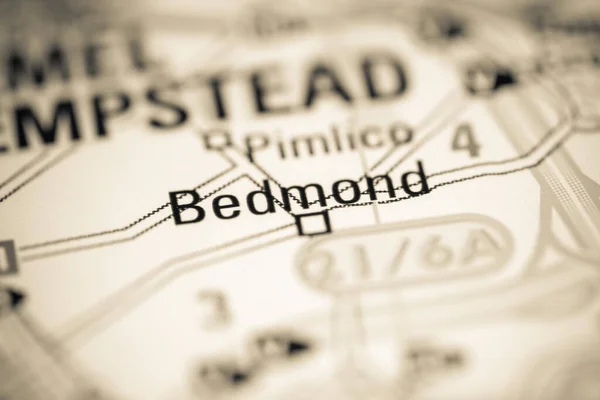 Bedmond Reino Unido Mapa Geográfico — Foto de Stock