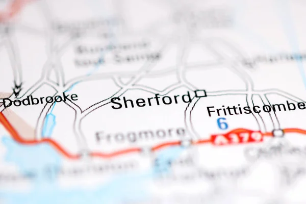 Шерфорд Велика Британія Географічній Карті — стокове фото
