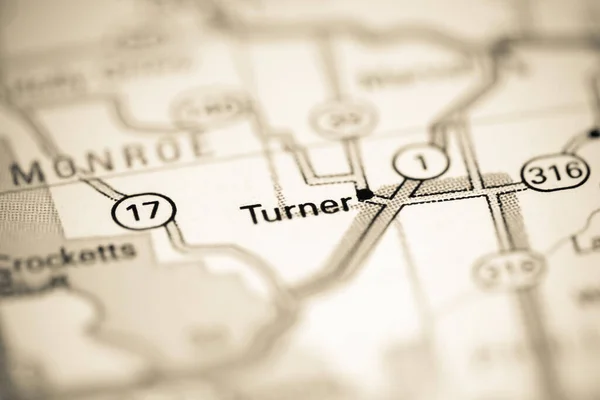 Turner Arkansas Eua Sobre Mapa Geografia — Fotografia de Stock