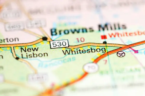 Whitesbog New Jersey États Unis Sur Une Carte Géographique — Photo