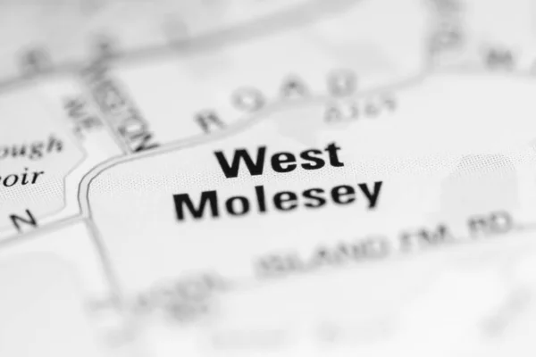 West Molesey Sobre Mapa Reino Unido — Fotografia de Stock
