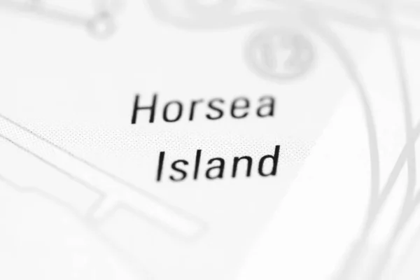 Isla Horsea Mapa Geográfico Del Reino Unido —  Fotos de Stock