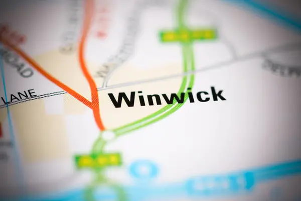 イギリスの地理地図上のウィニック — ストック写真